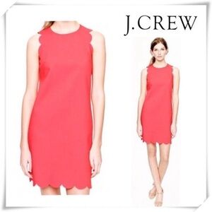 J. Crew scalloped sheath dress